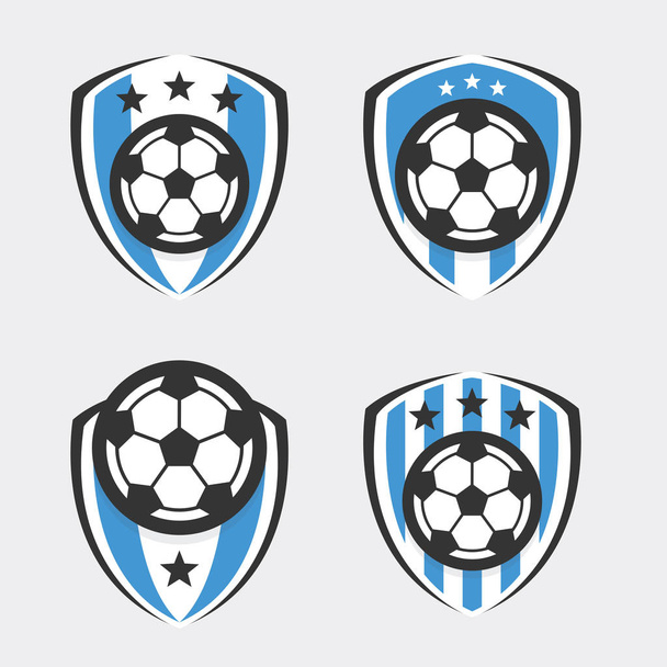 Logotipo de futebol ou conjunto de crachá de sinal de clube de futebol
. - Vetor, Imagem
