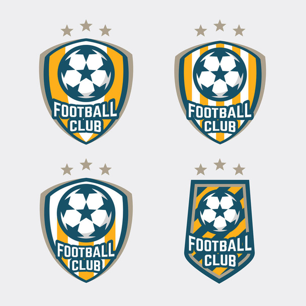 サッカーのロゴのバッジを設定します。サッカーや他のスポーツ チームのために良い. - ベクター画像