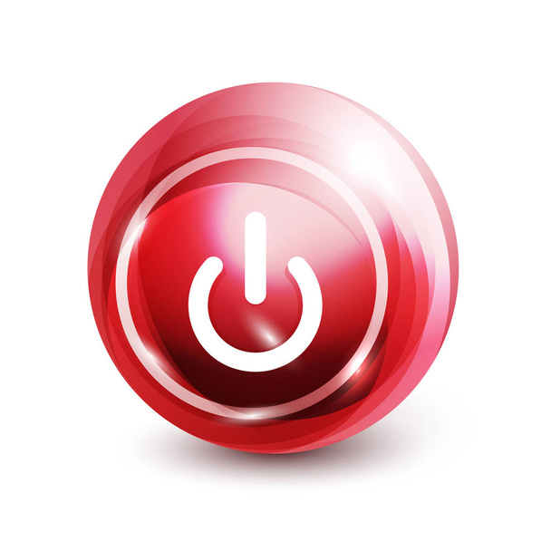 Icono de botón de encendido, símbolo de inicio
 - Vector, imagen