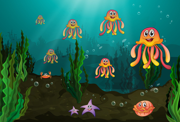Underwater creatures - Vector, Image
