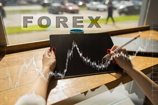Forex trading, Online investment. Business, internet and technology concept. - Foto, afbeelding