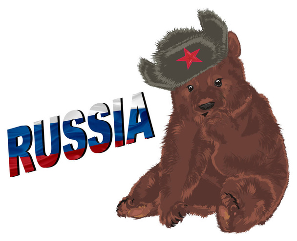 renkli harfler ile Rus ayısına - Fotoğraf, Görsel