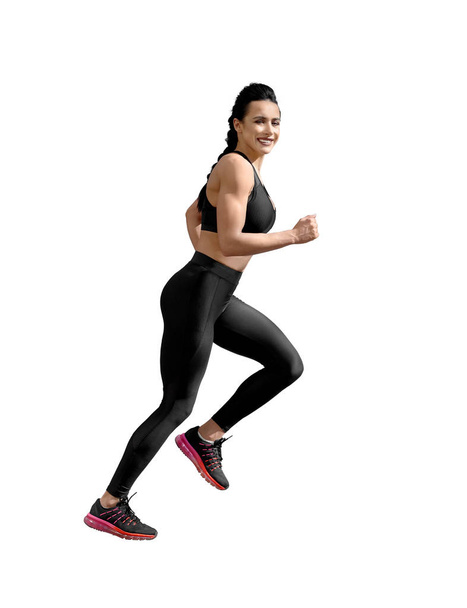 sideview of running athletic female. - Photo, Image