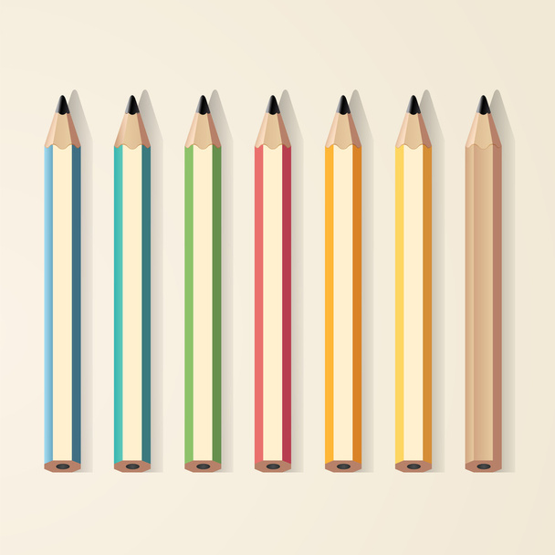 lápices vector de color
 - Vector, imagen