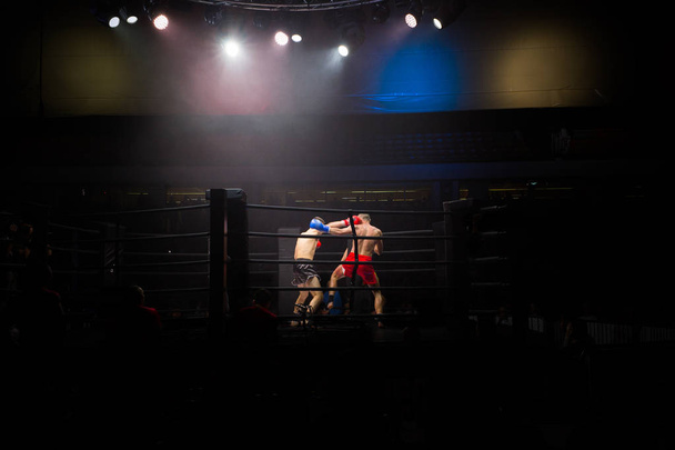 Boxeři bojovníci bojovat do boje bez pravidel v ringu  - Fotografie, Obrázek