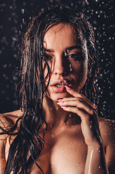 Woman in shower - Photo, Image