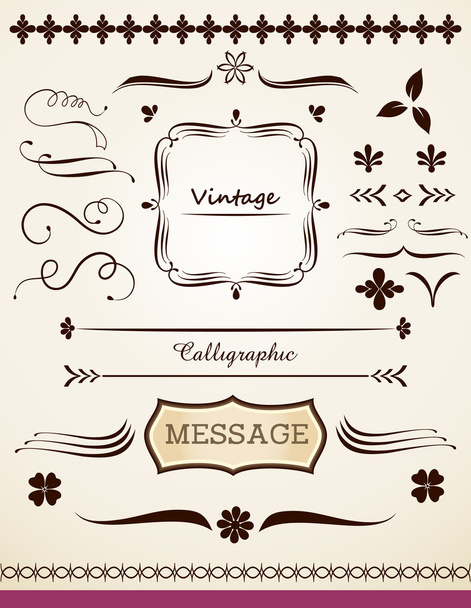 Calligraphic and vintage page decoration - Vector, Image