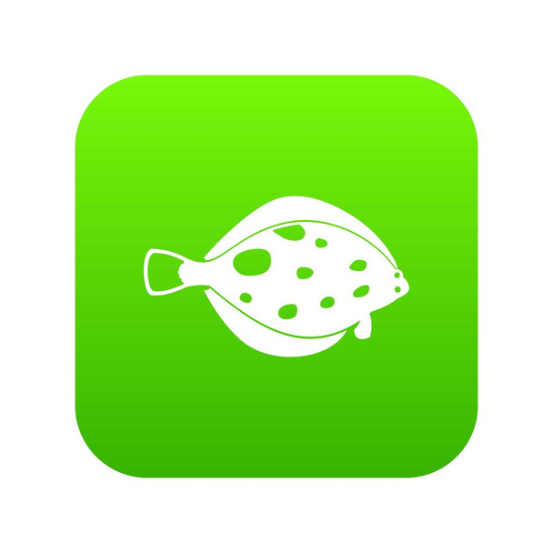 Zielony cyfrowy ikona ryb - Wektor, obraz