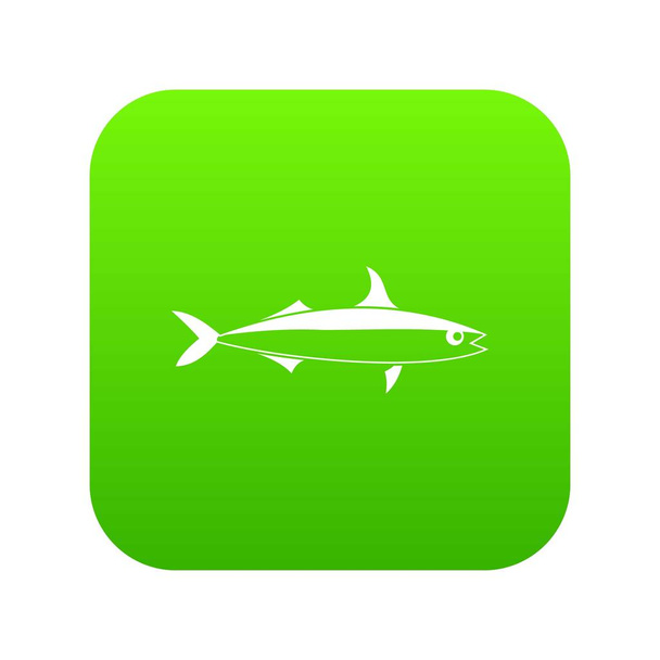 Fish icon digital green - Vector, Image