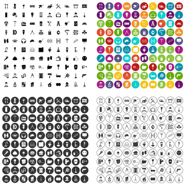 100 icone di rinnovamento impostato variante vettoriale
 - Vettoriali, immagini