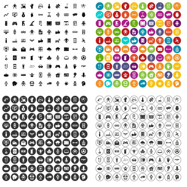 100 icone robot impostare variante vettoriale
 - Vettoriali, immagini