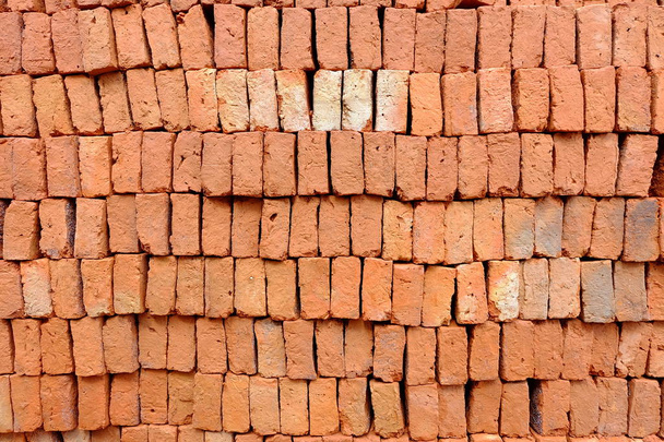 Pilha de tijolos vermelhos
 - Foto, Imagem