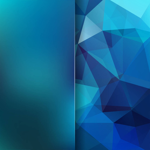 幾何学的なパターンでは、ポリゴンの三角形ベクトル背景青のトーンで。ガラスと背景をぼかし。イラスト パターン - ベクター画像