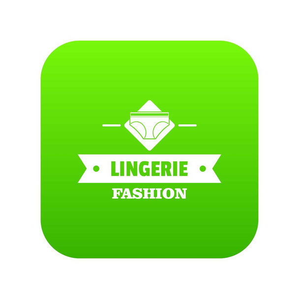 Lingerie beauty icon green vector - Vector, Image