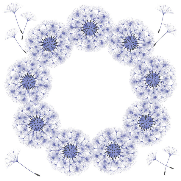 Abstract frame of a dandelion for design. - Vektör, Görsel