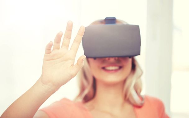 woman in virtual reality headset or 3d glasses - Fotografie, Obrázek