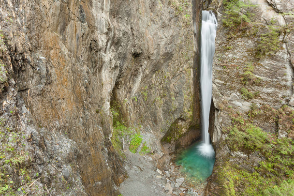 small waterfall and lake among the rock  - Photo, Image
