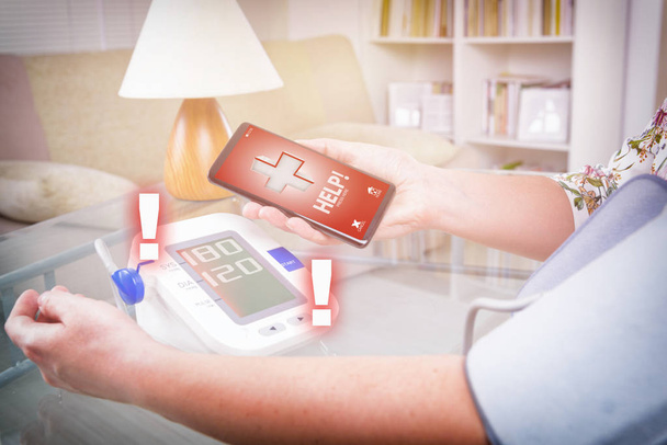Υψηλή πίεση του αίματος - έκκληση για βοήθεια σχετικά με την εφαρμογή smart phone - Φωτογραφία, εικόνα