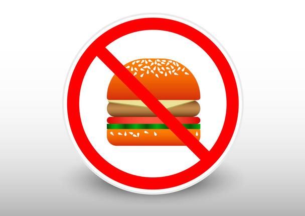 dont bring food area sign - Vector, Image
