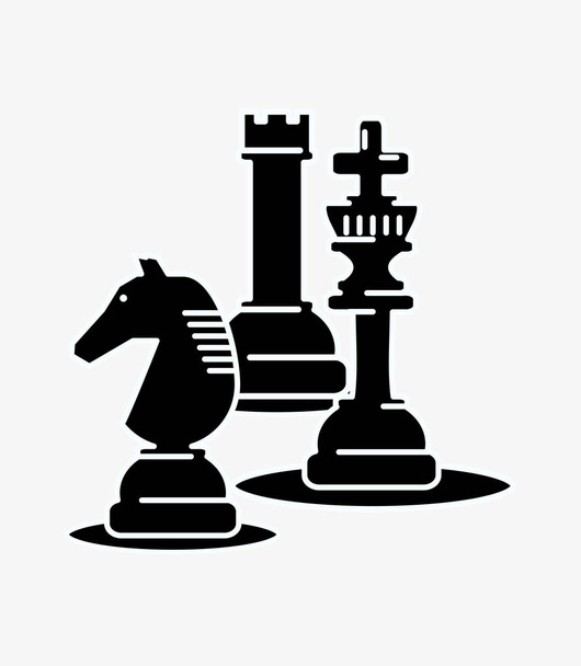 Satranç oyun tasarımı - Vektör, Görsel