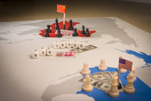 EE.UU. y China concepto de guerra comercial
 - Foto, Imagen