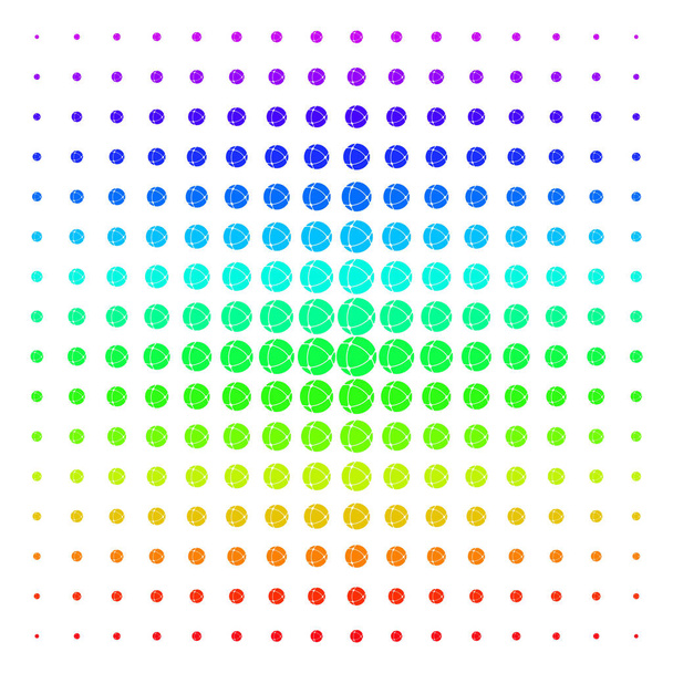 インターネット形状ハーフトーン スペクトル グリッド - ベクター画像