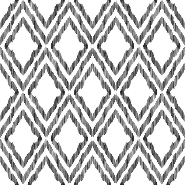 Ikat Seamless Pattern Design for Fabric. - Vector, Image