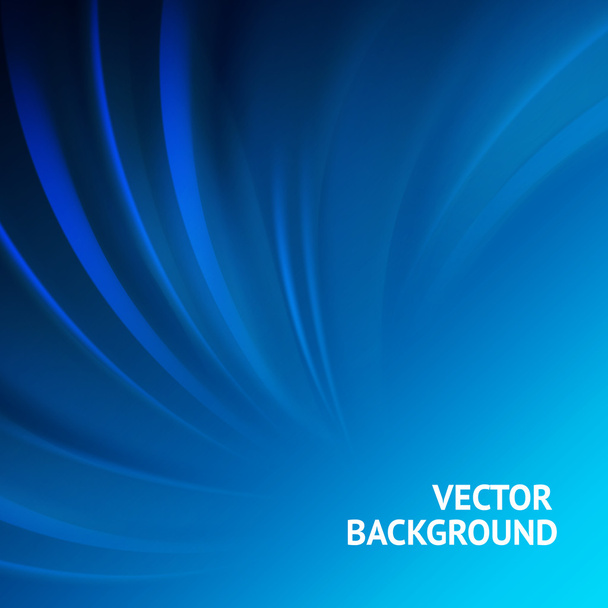Smooth wave blue design. - Vector, Image
