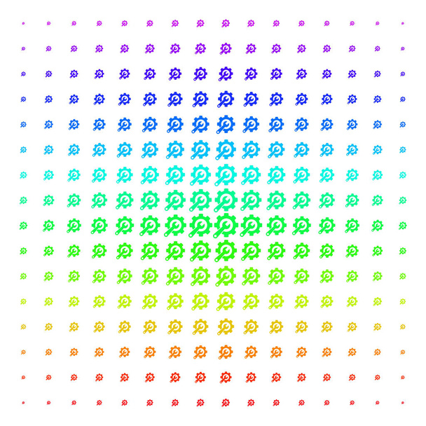 Service Tools Shape halftone Spectral grid - Vector, Image