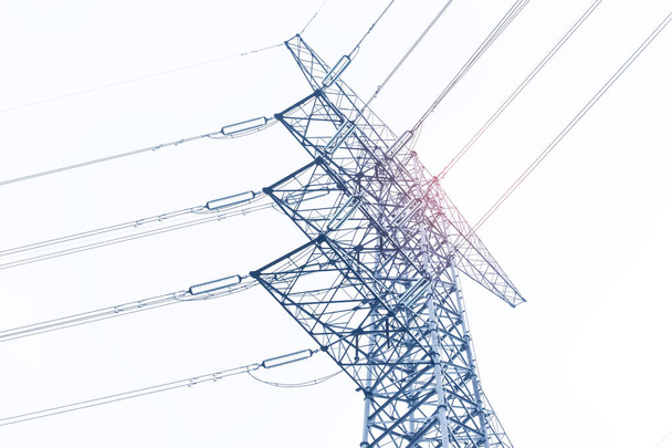 high voltage electric transmission tower - Photo, Image