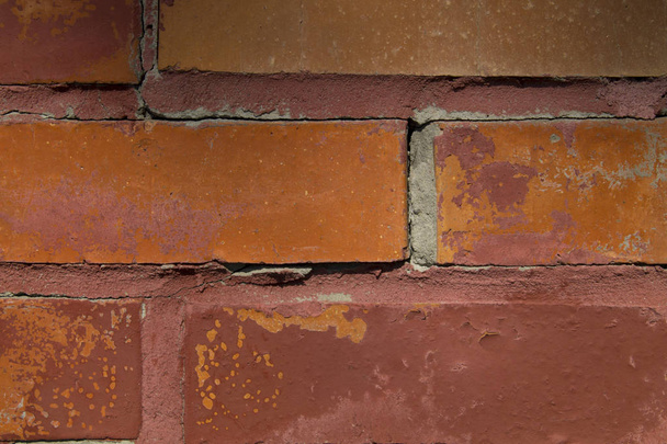 Texture of red brick masonry - Φωτογραφία, εικόνα
