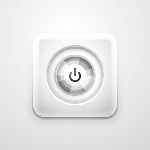 Logo de tecnología de botón de encendido, concepto de techno de arte digital, icono apagado
 - Vector, imagen