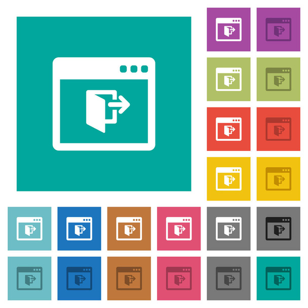 Placu wyjścia aplikacji płaskie multi kolorowe ikony - Wektor, obraz