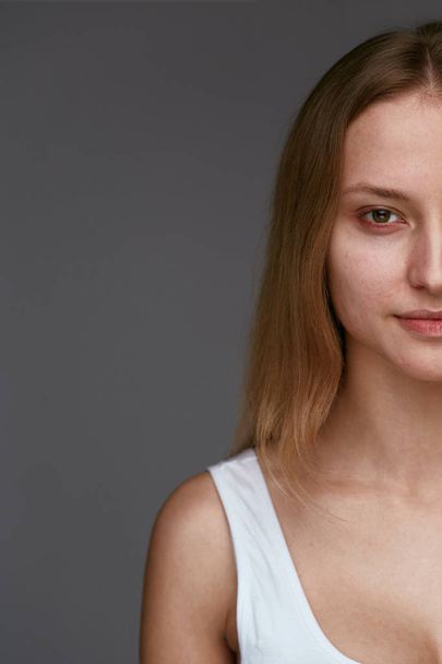 Young Woman Without Makeup - Photo, Image