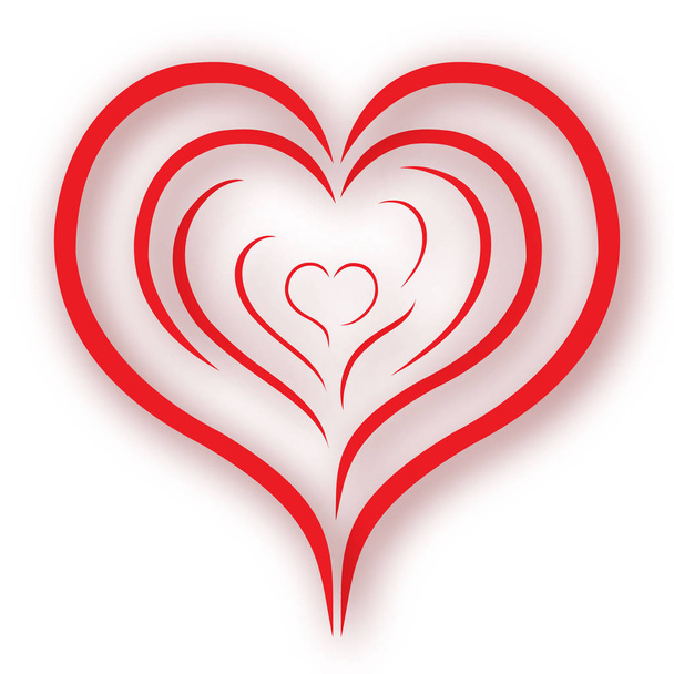 Stylized heart for the essence of love - Vector, Image