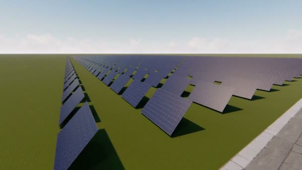 Umzug in der Nähe einer Farm mit Solarmodulen - Filmmaterial, Video