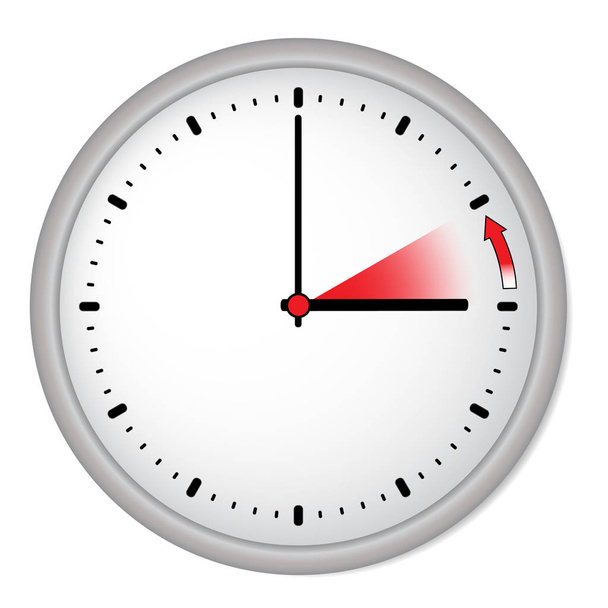 Illustration for changing daylight saving time and standard time - Vector, Image