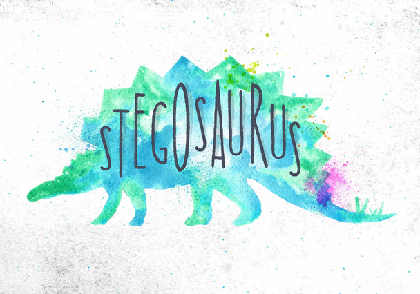 Dynosaurier Stegosaurus lebhaft - Vektor, Bild