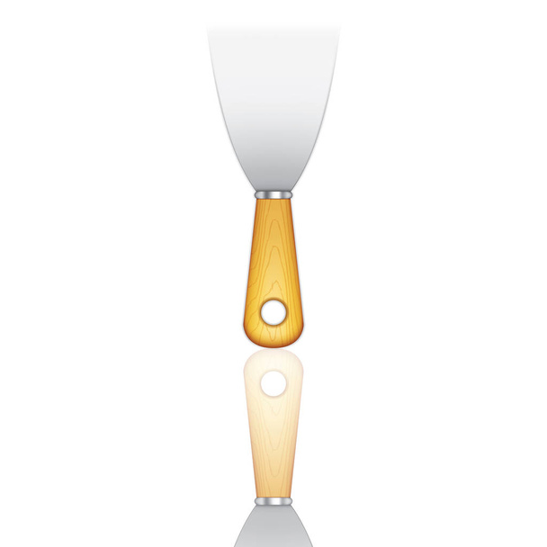 putty μαχαίρι που απομονώνονται σε λευκό - Διάνυσμα, εικόνα