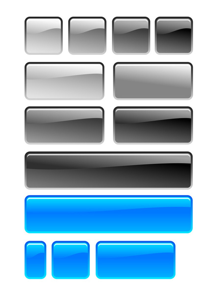 Square button - Vector, afbeelding