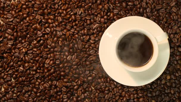 koffie beker met geroosterde bonen - Video