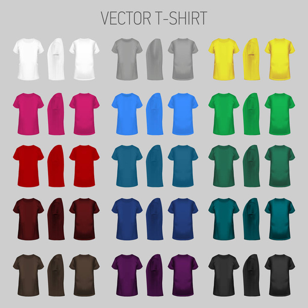 T-shirt templates collection of different colors - Vecteur, image