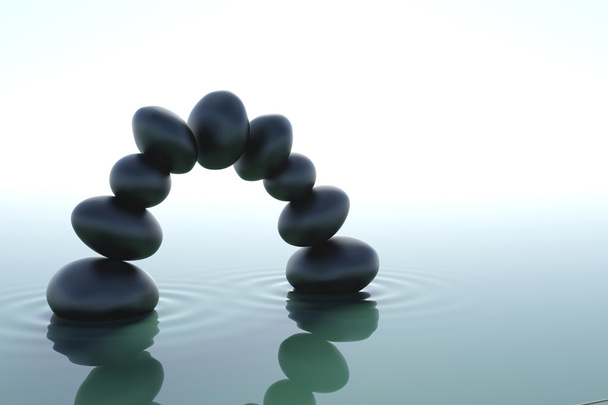 oblouk zen kameny ve vodě - Fotografie, Obrázek