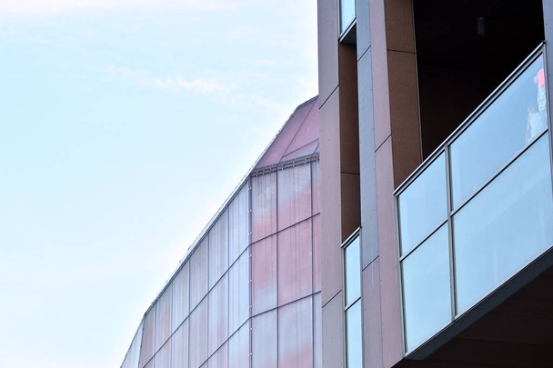 Modern building.Modern office building with facade of glass - Photo, Image
