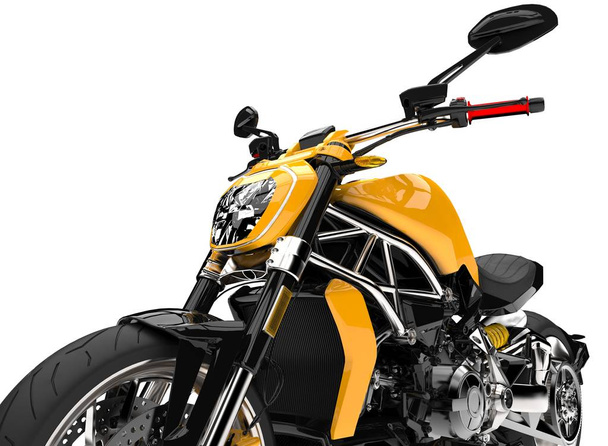 Moderna super bici gialla - coda estrema primo piano colpo
 - Foto, immagini
