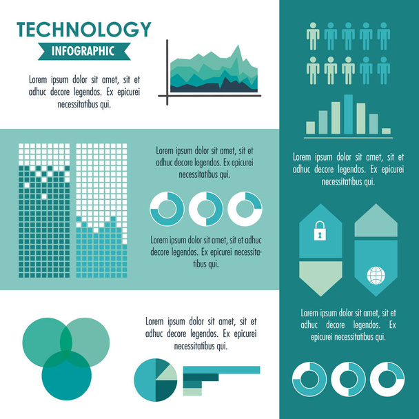 Τεχνολογία infographic έννοια - Διάνυσμα, εικόνα