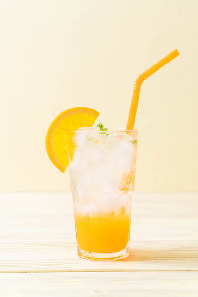 orange juice with soda - Фото, изображение