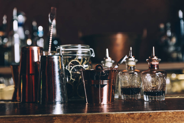 Shakers in a pub. - 写真・画像