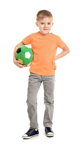 Cute little boy holding ball  - Foto, Imagen
