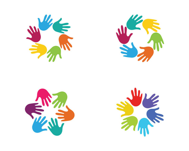 Logo per la cura delle mani icona vettoriale modello - Vettoriali, immagini